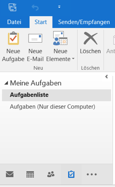 Outlook Aufgaben